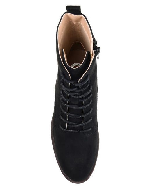 Journee Collection Black Vienna Combat Boot