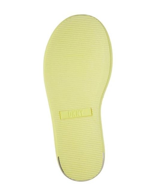 DKNY Yellow Odina Platform Slide Sandal