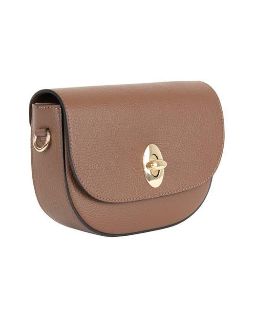 Persaman New York Brown Leather Crossbody Bag