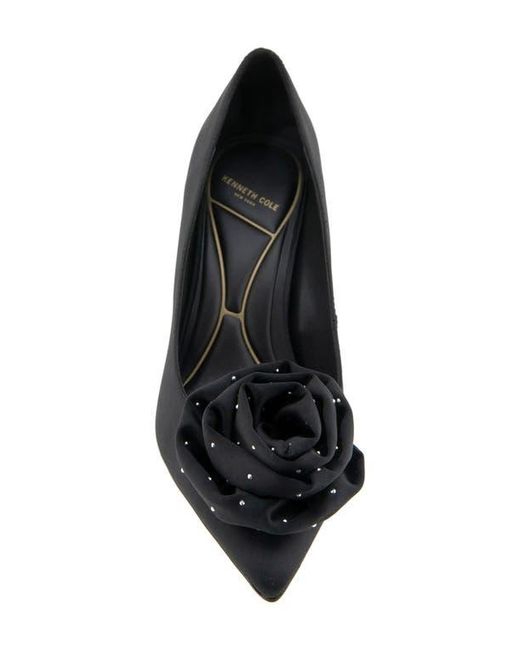 Kenneth Cole Black Romi Rosette Pointed Toe Pump