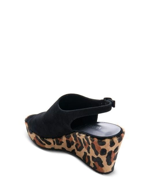 Vaneli Black Liza Genuine Calf Hair Wedge Sandal