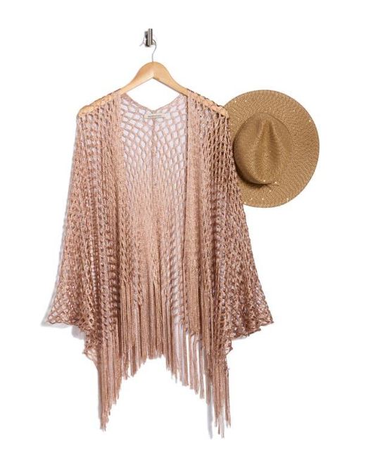 BCBGeneration Pink Mesh Topper & Hat Set