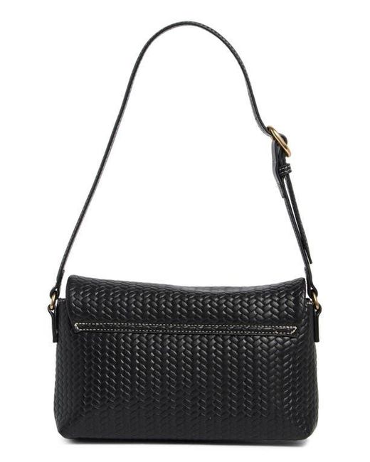 Sam Edelman Black Eva Woven Shoulder Bag