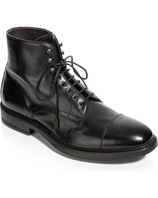 To Boot New York Black Burkett Cap Toe Boot for men