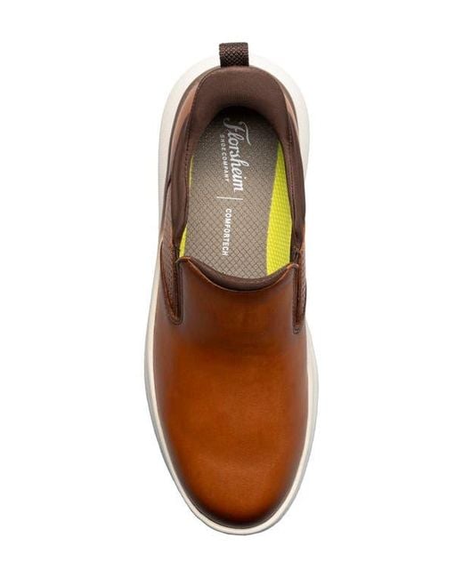 Florsheim Brown Fleet Plain Toe Sneaker for men
