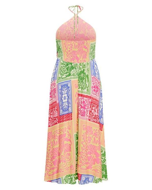 City Chic Green Halter Maxi Dress