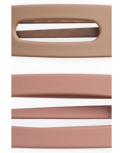 Kitsch Brown Assorted 3-Pack Matte Flat Lay Claw Clips
