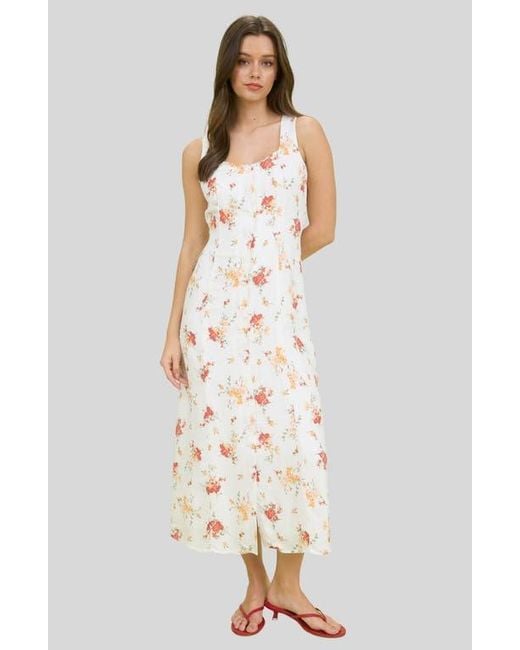 Blu Pepper White Floral Maxi Sundress
