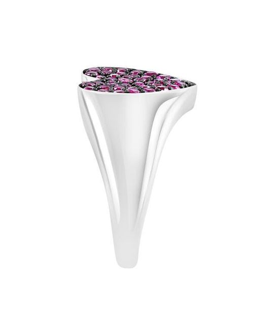 Effy Purple Pavé Ruby Heart Ring
