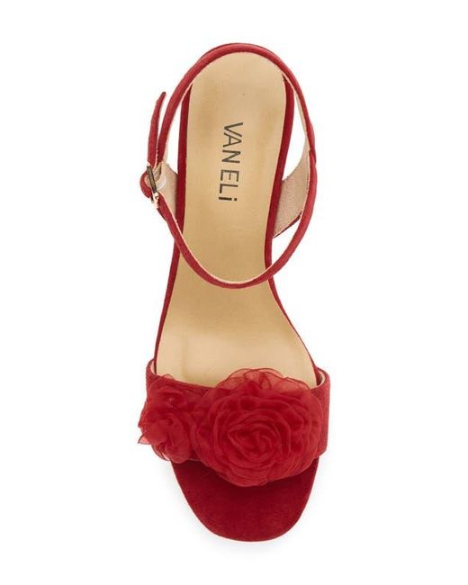 Vaneli Red Lapis Rosette Sandal