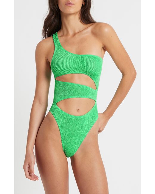 Bondeye Green Bond-eye Rico Cutout One-shoulder One-piece Swimsuit