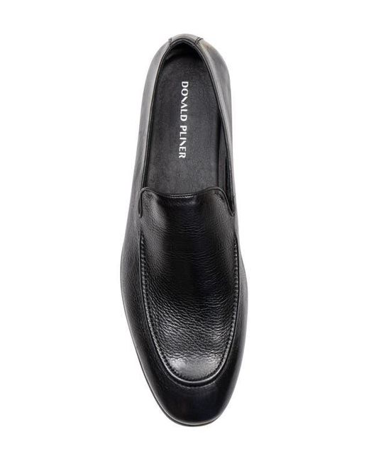 Donald J. Pliner Black Pebbled Leather Slip-On Loafers Amazon.com | Donald Pliner Men main image 2