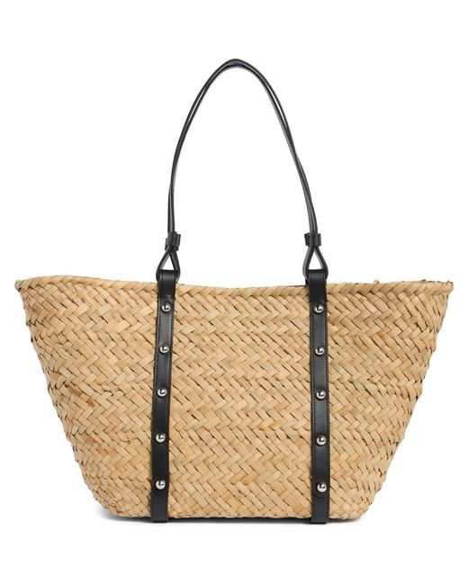 Rebecca Minkoff Brown Woven Straw Tote