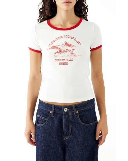 BDG White Ranger Cotton Graphic Baby Tee