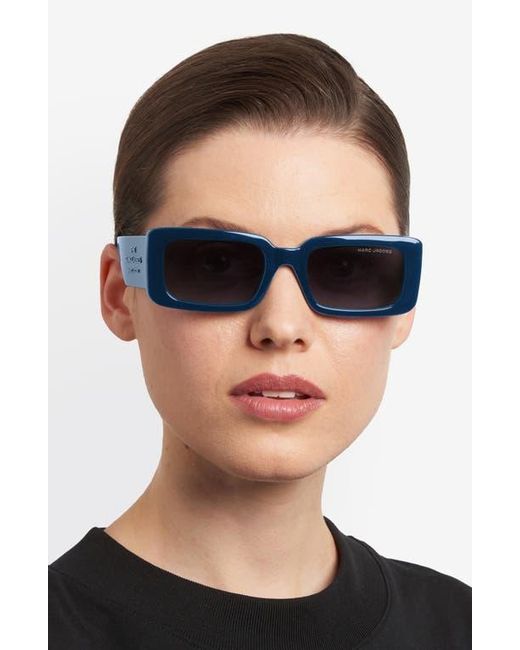 Marc Jacobs Blue 53Mm Gradient Rectangular Sunglasses