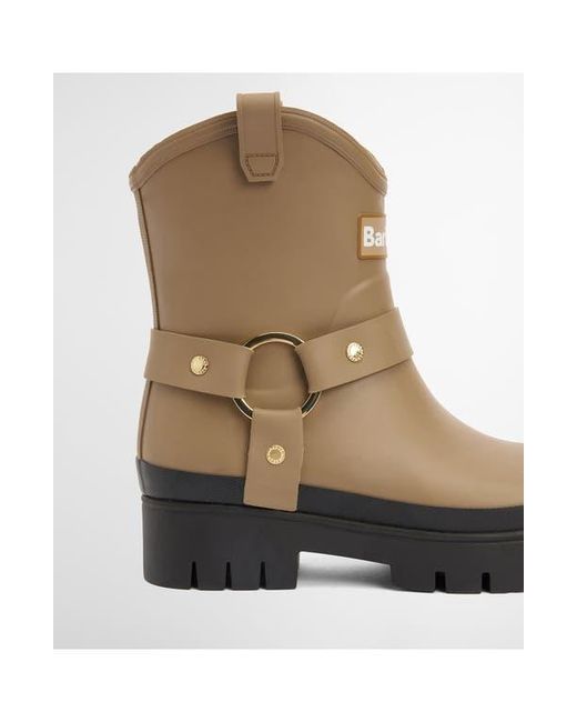 Barbour Brown Elley Harness Rain Boot