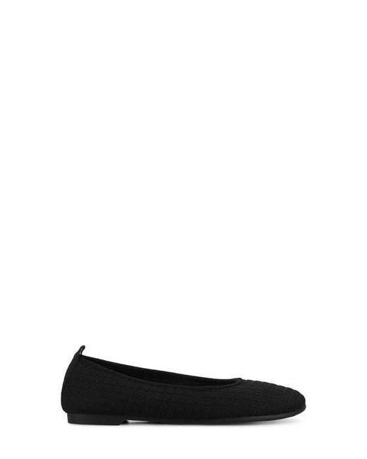 Journee Collection Black Aria Knit Flat