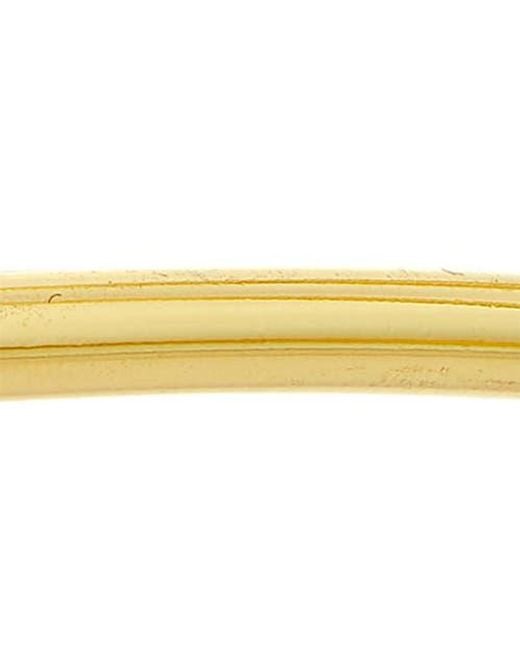 SAVVY CIE JEWELS Metallic Large Linear Hoop Earrings