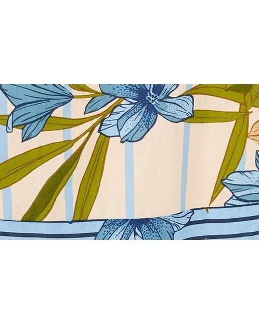 Halogen® Blue Border Full Maxi Skirt