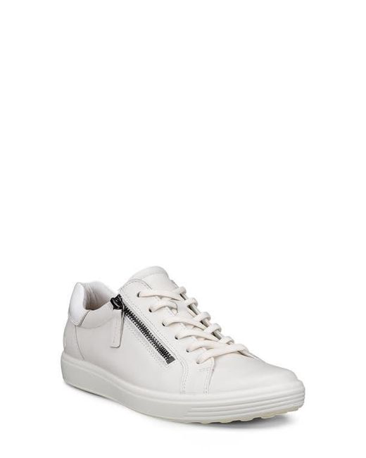 Ecco White Soft 7 Sneaker
