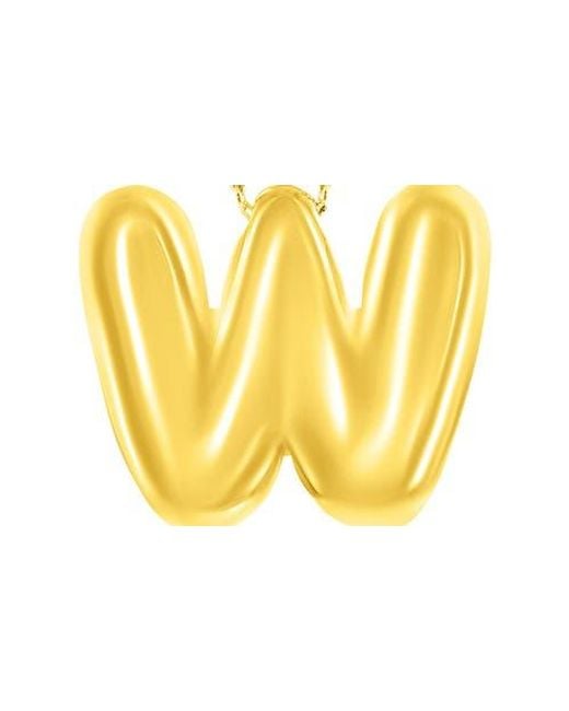 Simona Yellow Bubble Initial Pendant Necklace