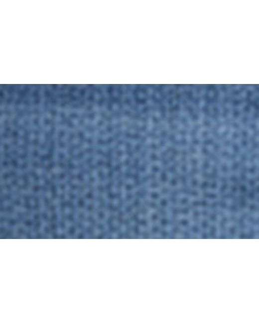 Bebe Blue The Bling Slit Straight Leg Jeans