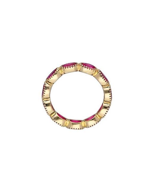 YS GEMS Pink Lab-Grown Ruby Eternity Ring