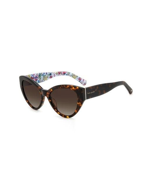 Kate Spade Brown Paisleigh 55mm Gradient Cat Eye Sunglasses
