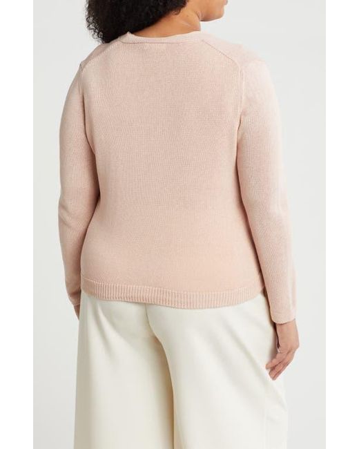 Max Studio Pink V-Neck Button Front Cardigan