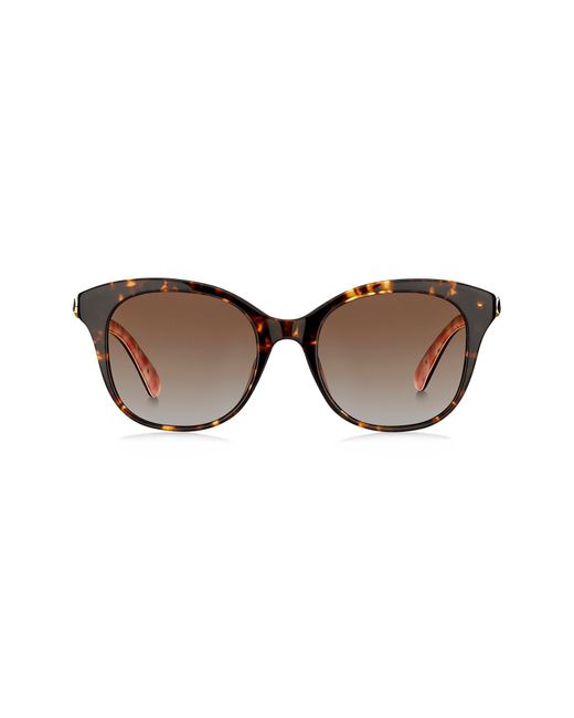 Kate Spade Brown Bianka 52mm Polarized Cat Eye Sunglasses