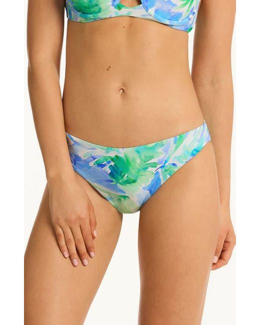 Sea Level Blue Key Largo Cheeky Bikini Bottoms