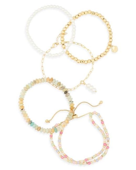 Leith Blue 5-Pack Assorted Beaded Bracelets