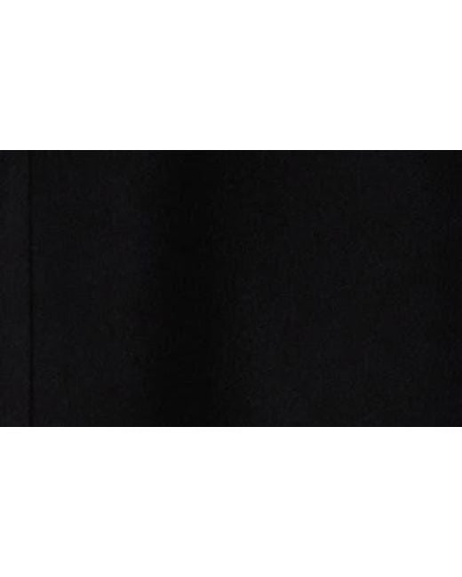Theory Black Peak Lapel Recycled Wool Blend Coat
