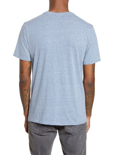 Threads For Thought Blue Slim Fit V-neck T-shirt for men