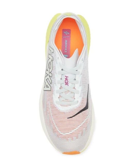Hoka One One White Mach X 2 Running Shoe for men