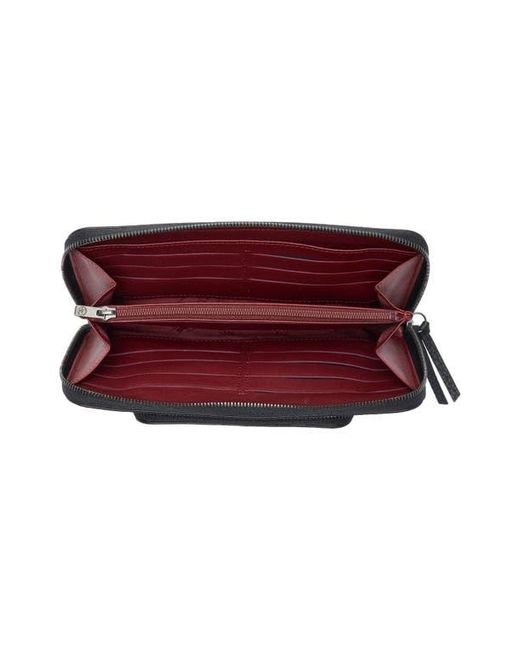 Longchamp Black Zip Around Wallet