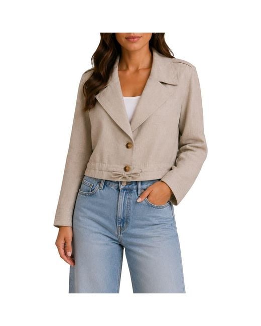 Nanette Lepore Gray Two Button Waist Length Jacket