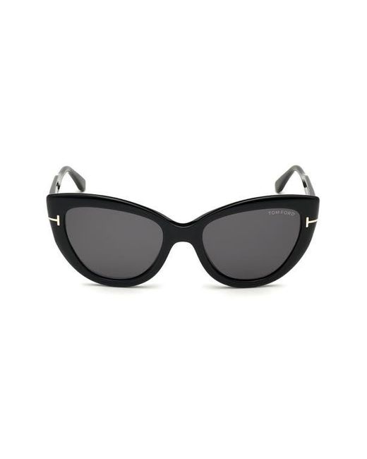 Tom Ford Black Anya 55Mm Cat Eye Sunglasses