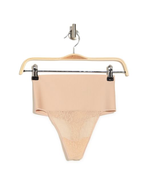 Maidenform Tummy Control Thong In Transparent/nude At Nordstrom Rack in