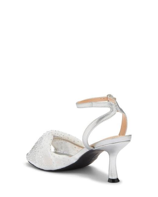 Adrienne Vittadini White Grimbel Peep Toe Pump