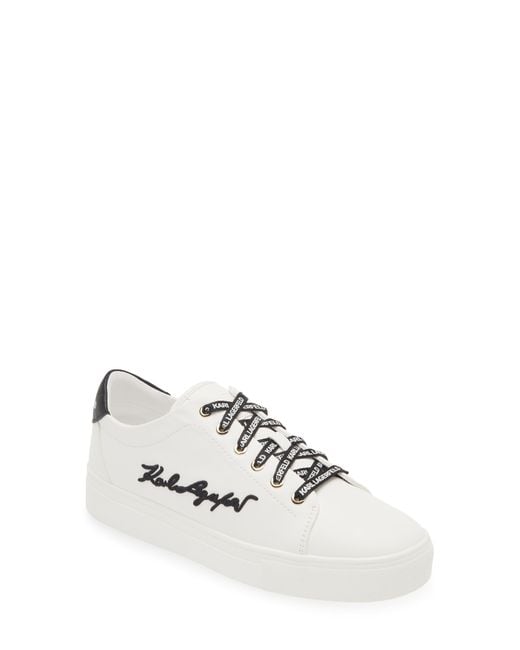 Karl Lagerfeld White Cylie Low Top Sneaker