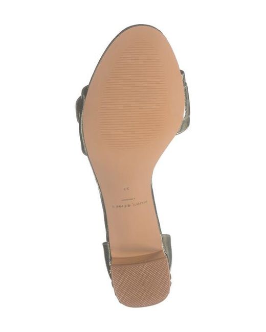 Kurt Geiger Metallic Mayfair Eagle Block Heel Sandal