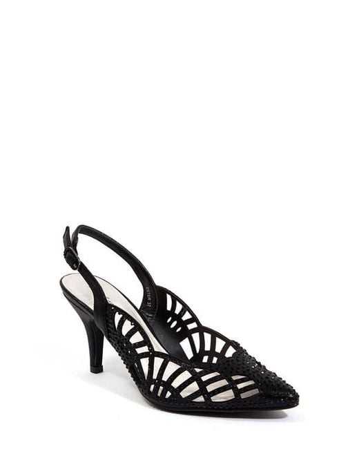 Lady Couture Black Rhinestone Slingback Pump