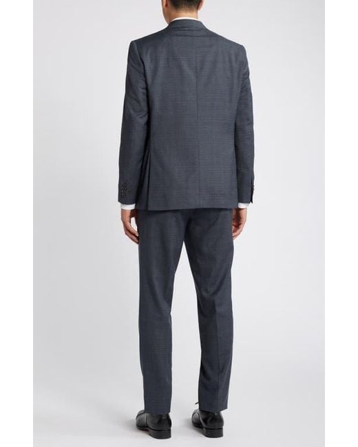 Jack Victor Blue Esprit Graph Check Wool Suit for men