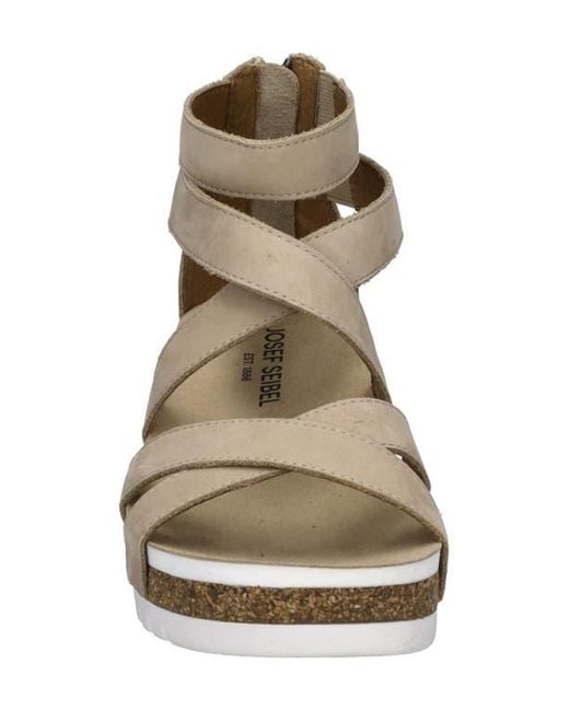 Josef Seibel Metallic Quinn 05 Ankle Strap Wedge Sandal