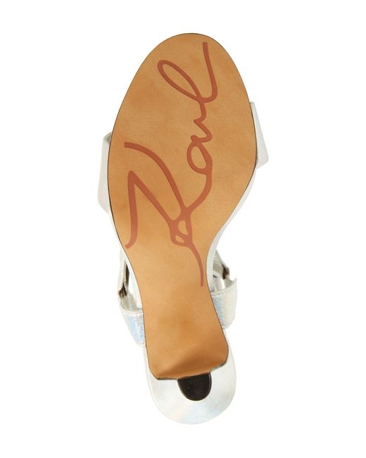 Karl Lagerfeld White Cieone Ankle Strap Sandal