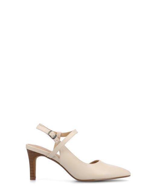 Journee Collection Natural Scipio Pointed Toe Pump