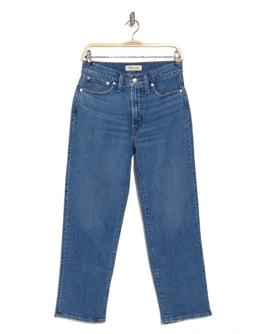 Madewell Blue High Waist Perfect Vintage Straight Leg Jeans