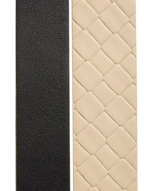 Steve Madden White Assorted Set Of 2 Pebbled Faux Leather Belts Assorted Set Of 2 Belts