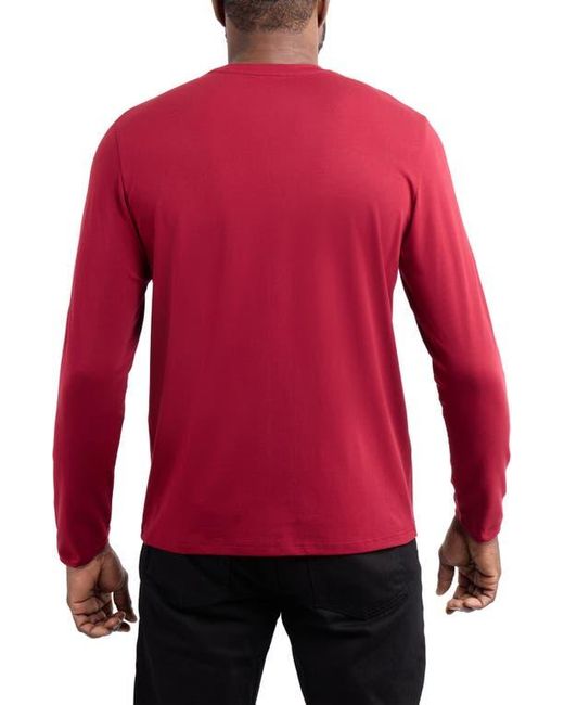 Xray Jeans Red Crewneck Long Sleeve T-Shirt for men